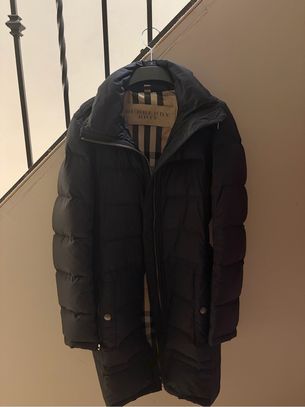 Burberry womens Black Down Puffer Coat